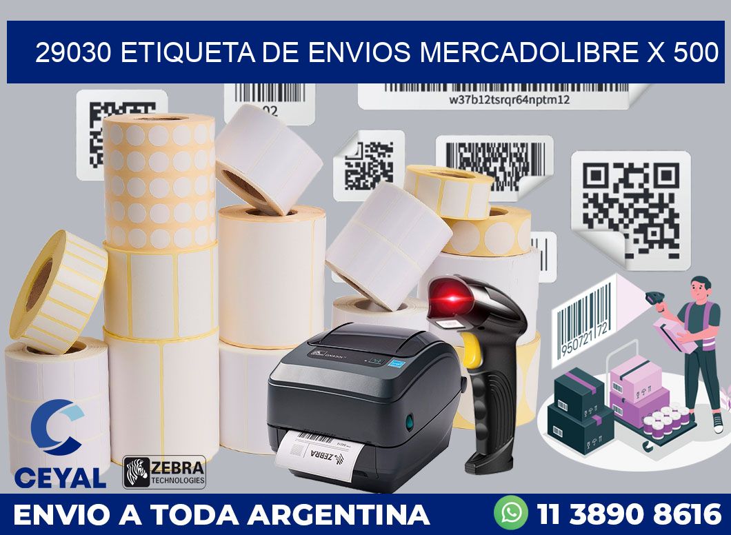 29030 etiqueta de envios mercadolibre x 500