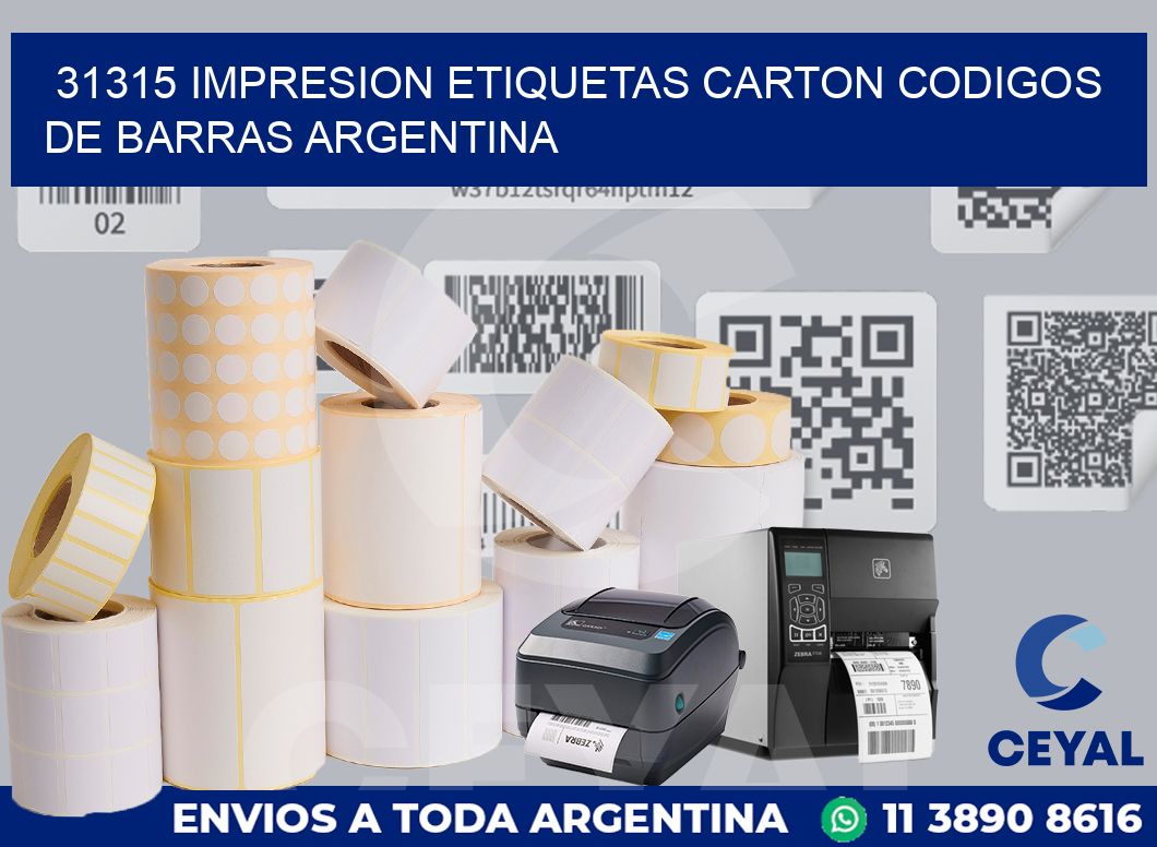 31315 IMPRESION ETIQUETAS CARTON CODIGOS DE BARRAS ARGENTINA