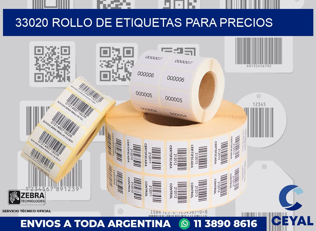 33020 ROLLO DE ETIQUETAS PARA PRECIOS