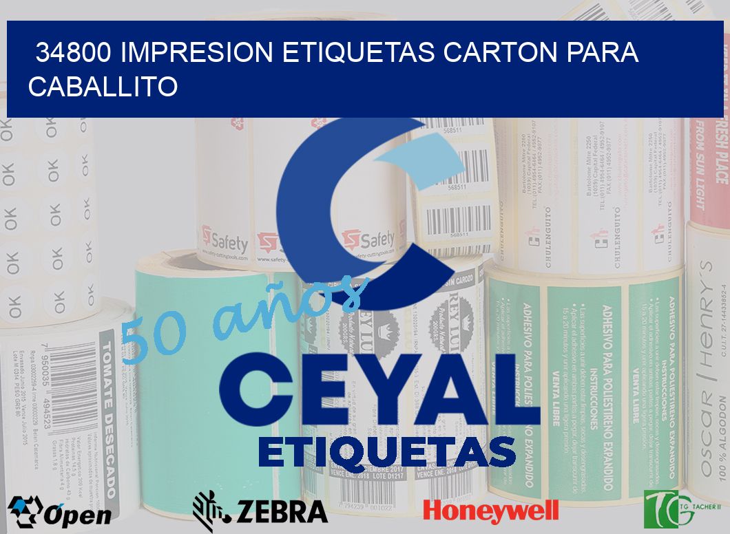 34800 IMPRESION ETIQUETAS CARTON PARA CABALLITO