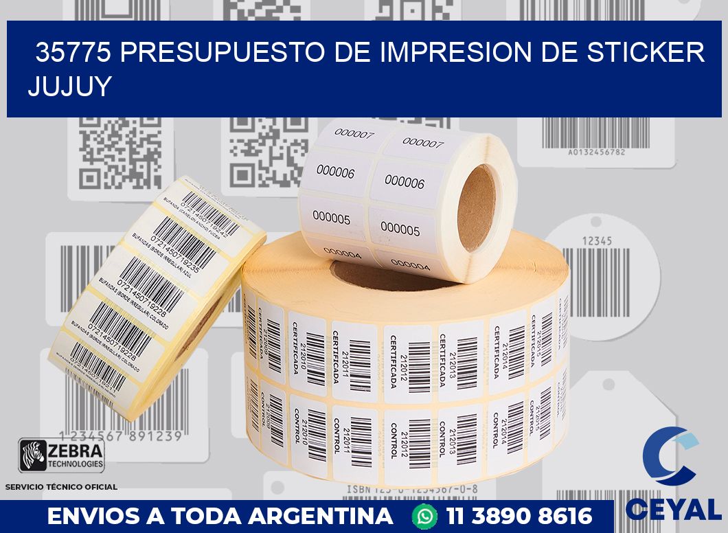 35775 PRESUPUESTO DE IMPRESION DE STICKER JUJUY