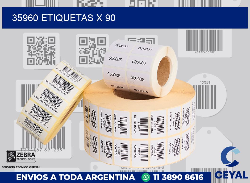 35960 Etiquetas x 90