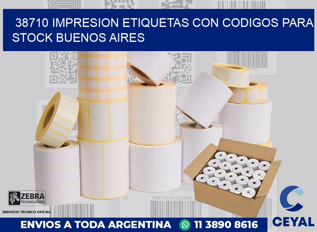 38710 IMPRESION ETIQUETAS CON CODIGOS PARA STOCK BUENOS AIRES