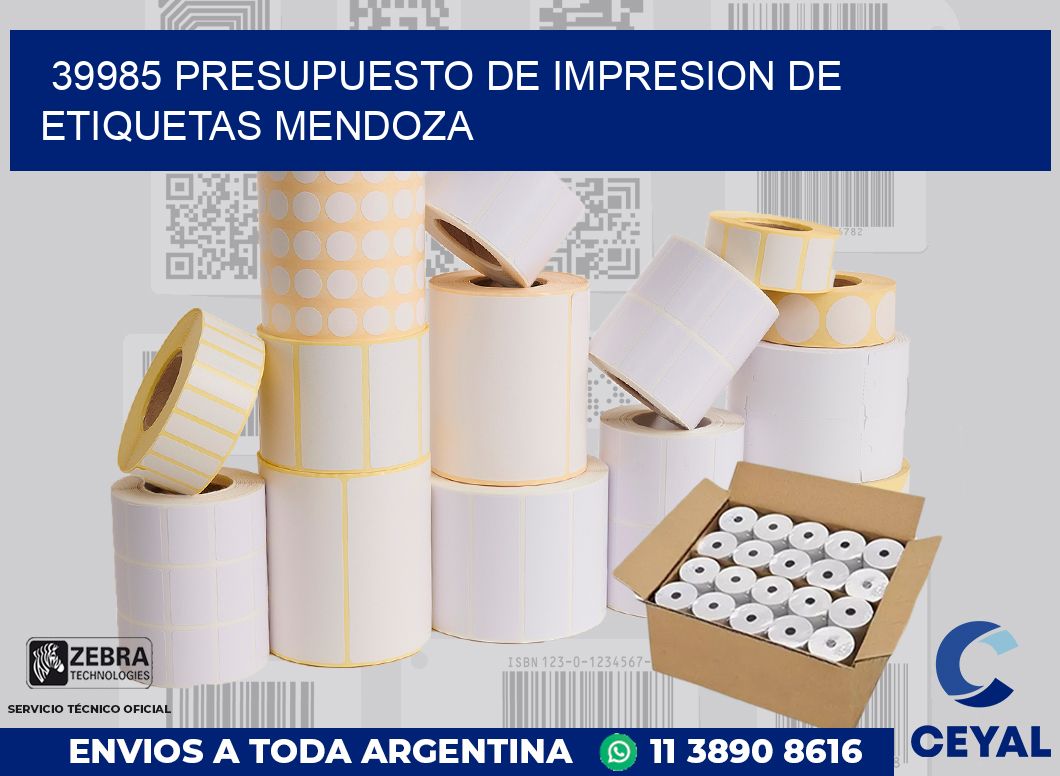 39985 PRESUPUESTO DE IMPRESION DE ETIQUETAS MENDOZA