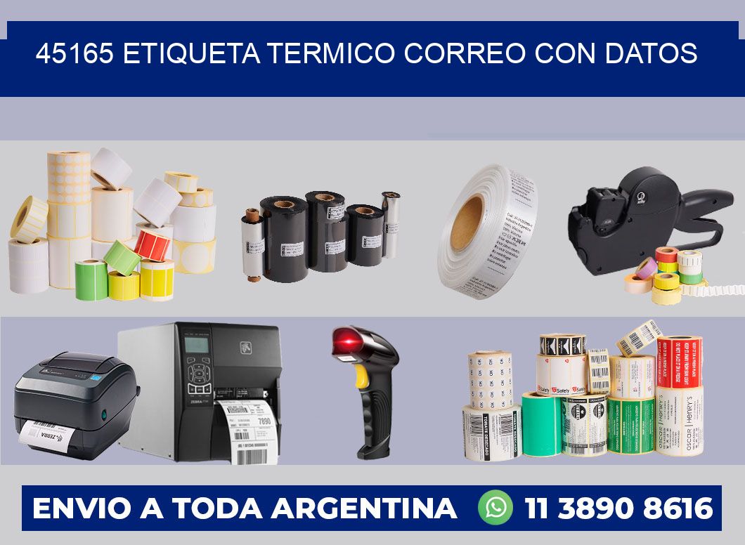 45165 ETIQUETA TERMICO CORREO CON DATOS
