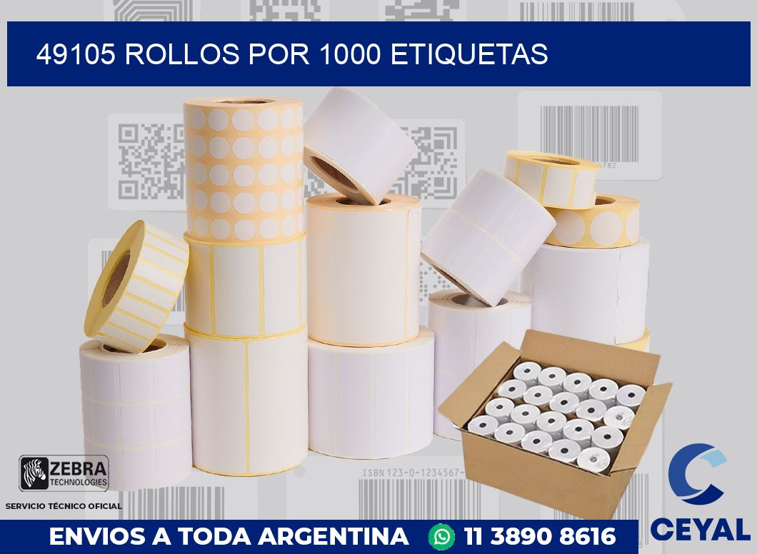 49105 Rollos por 1000 etiquetas