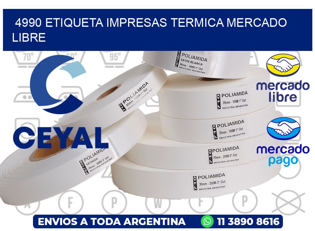 4990 ETIQUETA IMPRESAS TERMICA MERCADO LIBRE