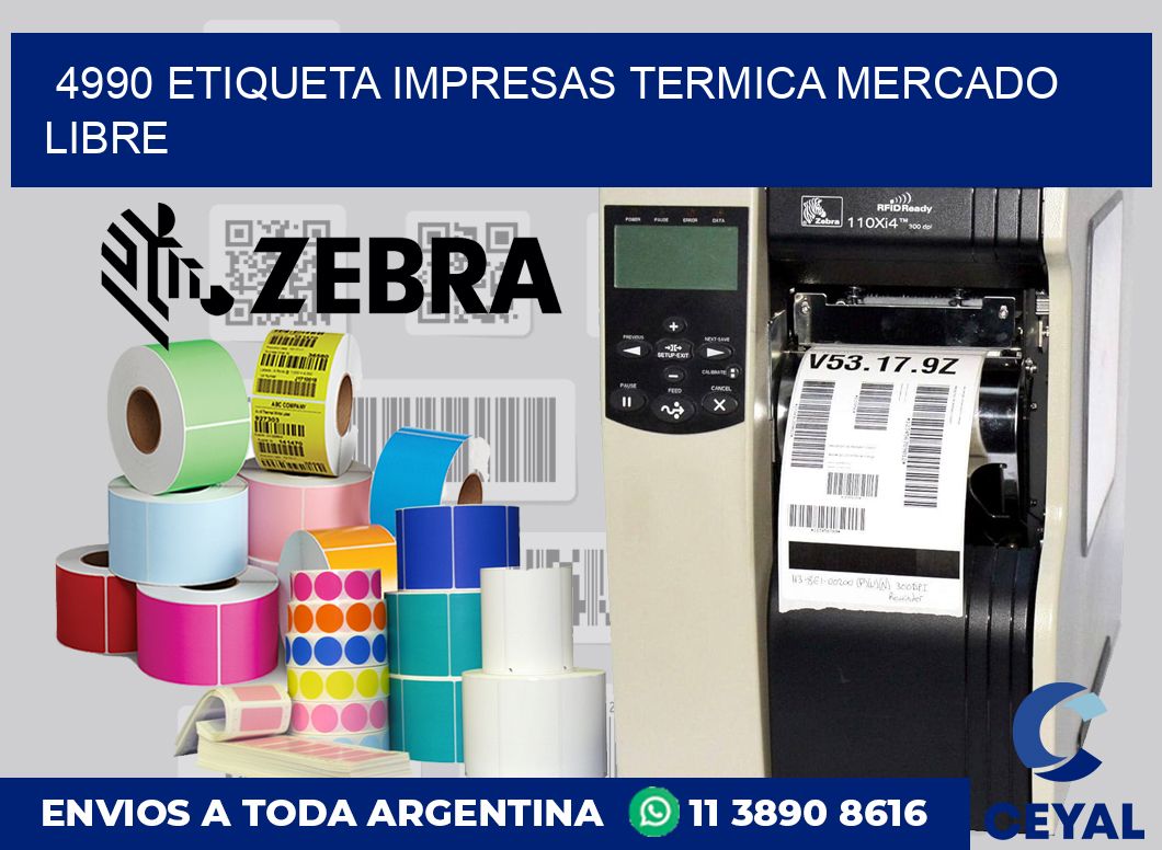 4990 ETIQUETA IMPRESAS TERMICA MERCADO LIBRE