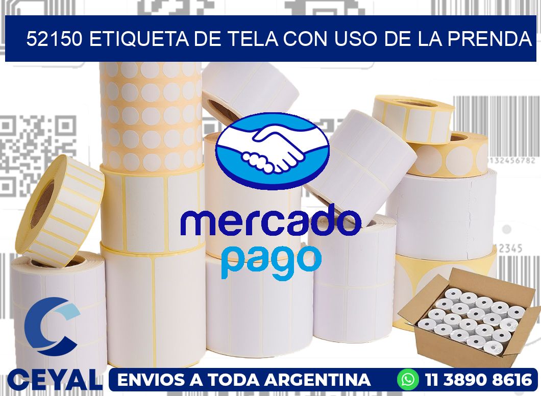 52150 ETIQUETA DE TELA CON USO DE LA PRENDA