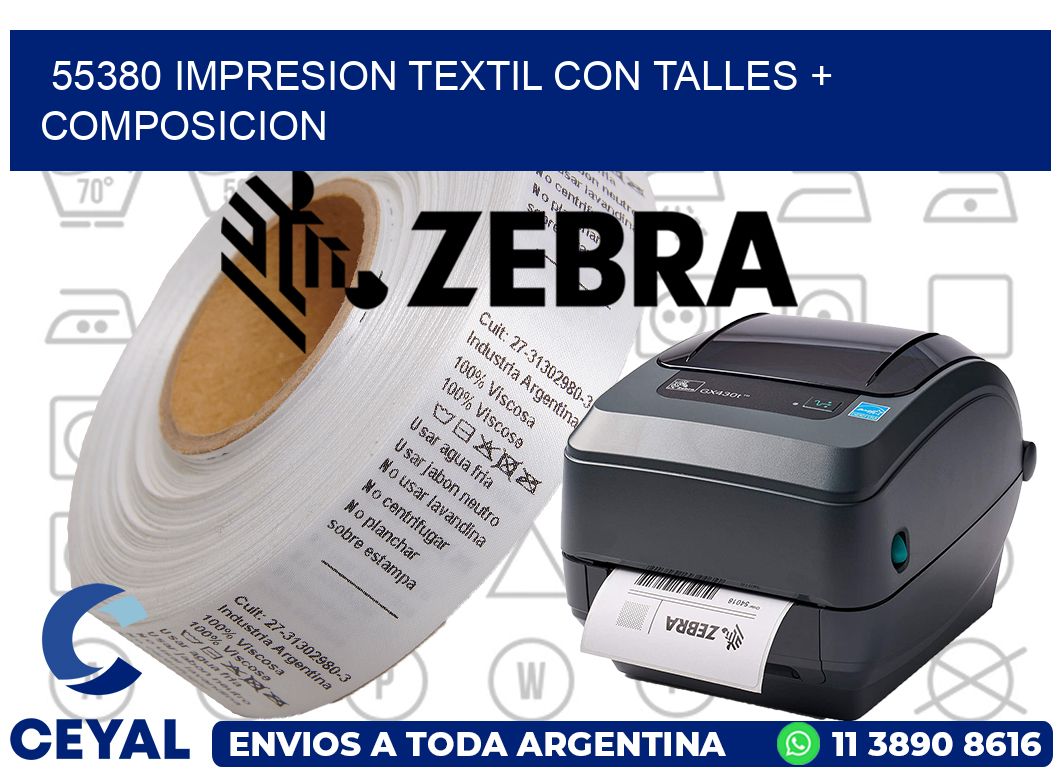 55380 IMPRESION TEXTIL CON TALLES + COMPOSICION