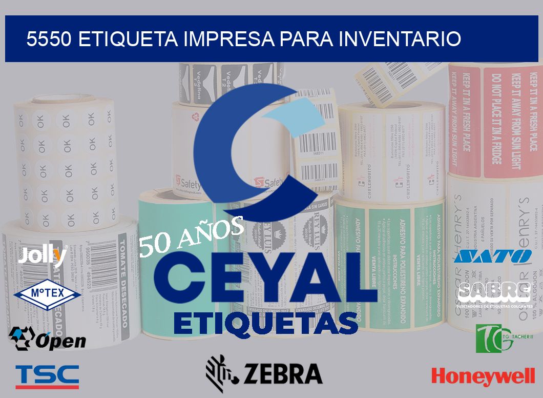 5550 ETIQUETA IMPRESA PARA INVENTARIO