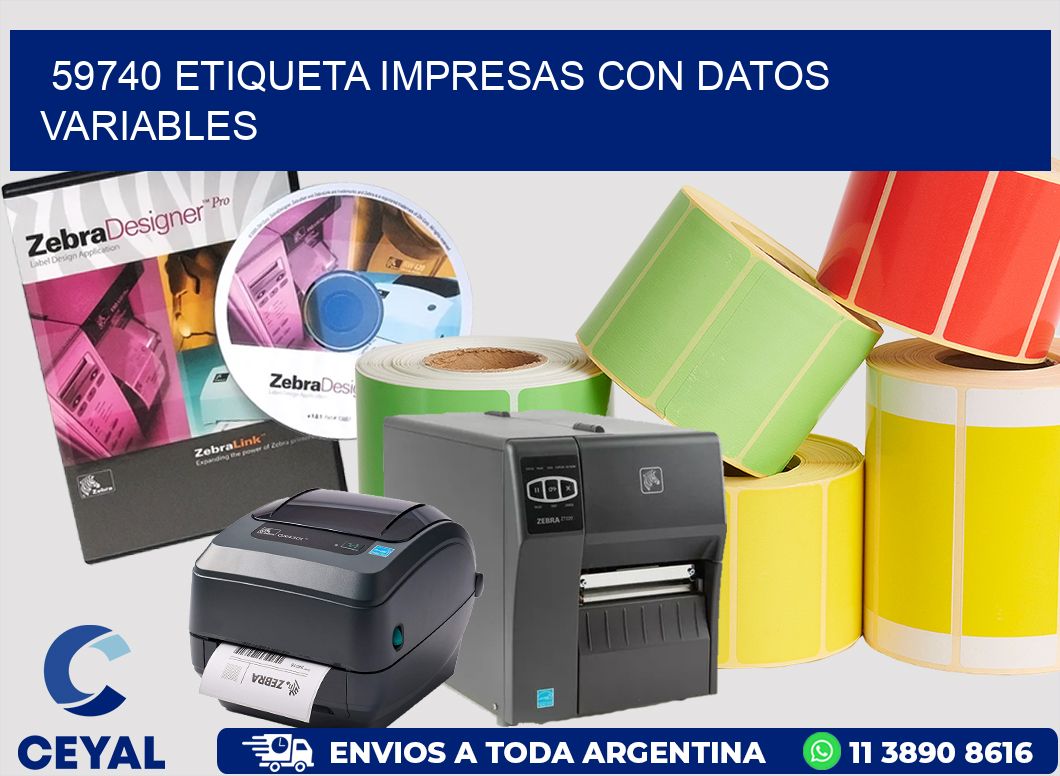 59740 ETIQUETA IMPRESAS CON DATOS VARIABLES
