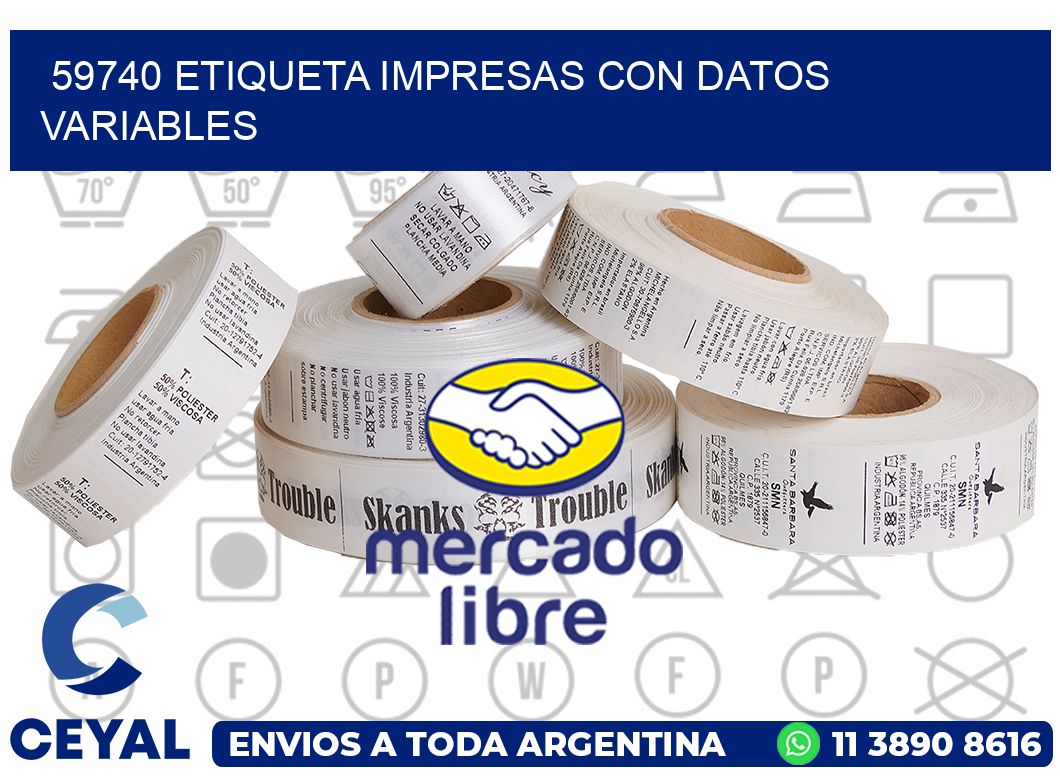 59740 ETIQUETA IMPRESAS CON DATOS VARIABLES