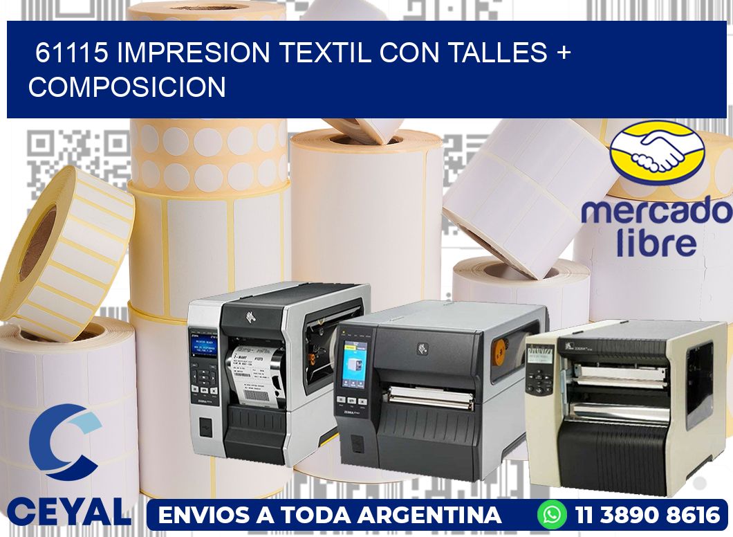 61115 IMPRESION TEXTIL CON TALLES + COMPOSICION