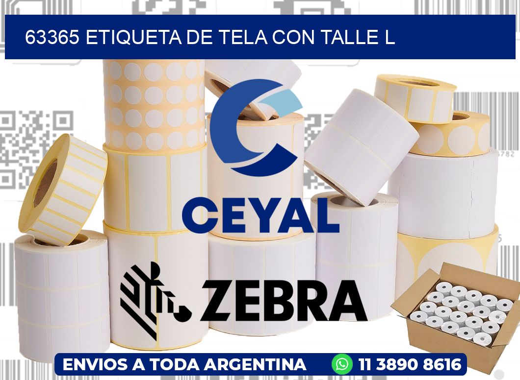63365 ETIQUETA DE TELA CON TALLE L