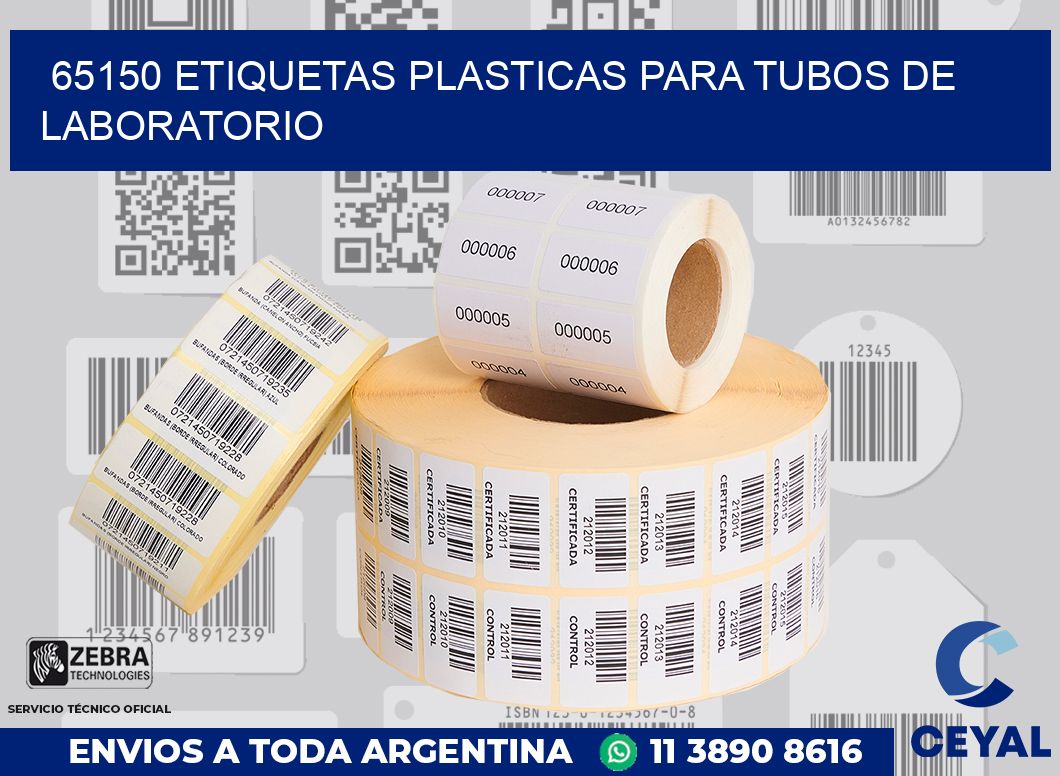 65150 ETIQUETAS PLASTICAS PARA TUBOS DE LABORATORIO