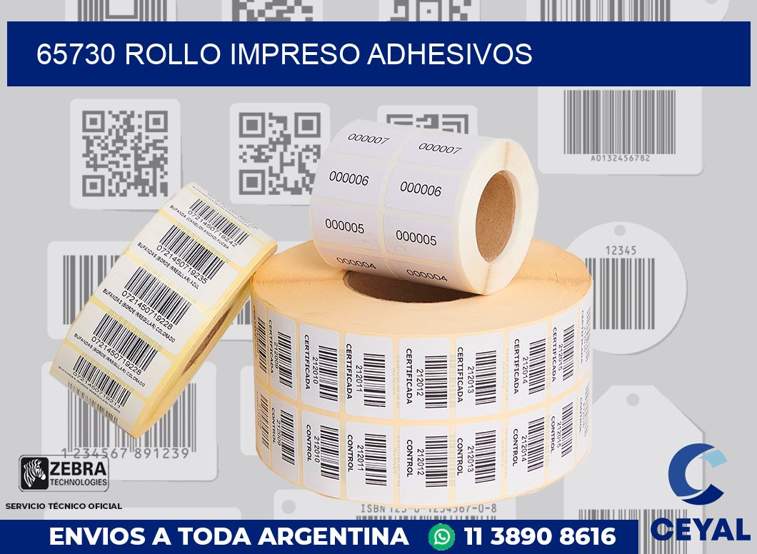 65730 ROLLO IMPRESO ADHESIVOS