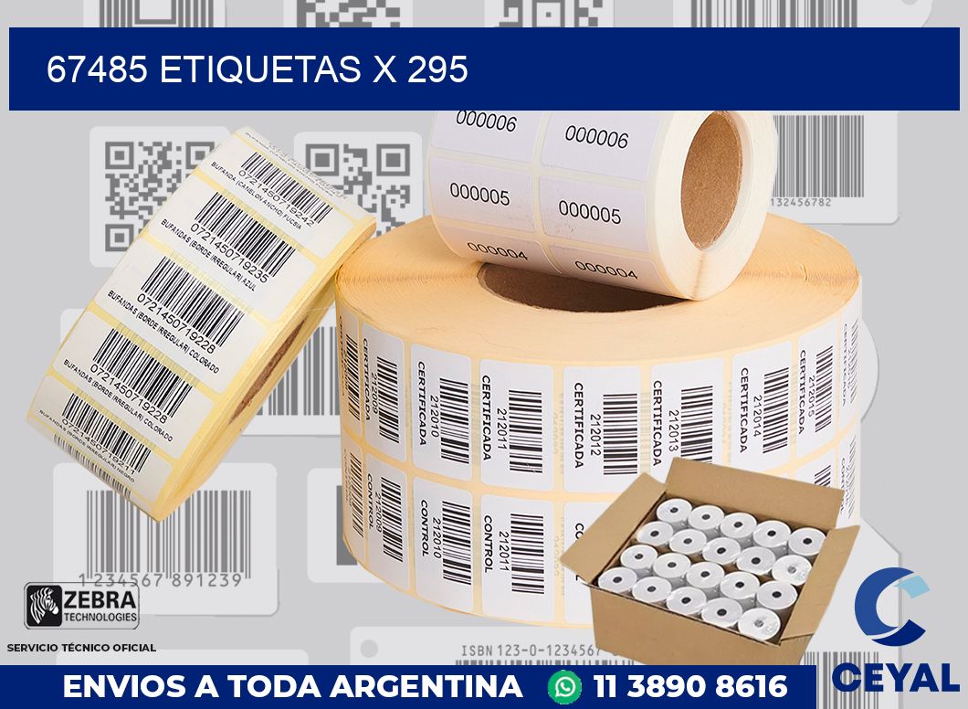 67485 Etiquetas x 295