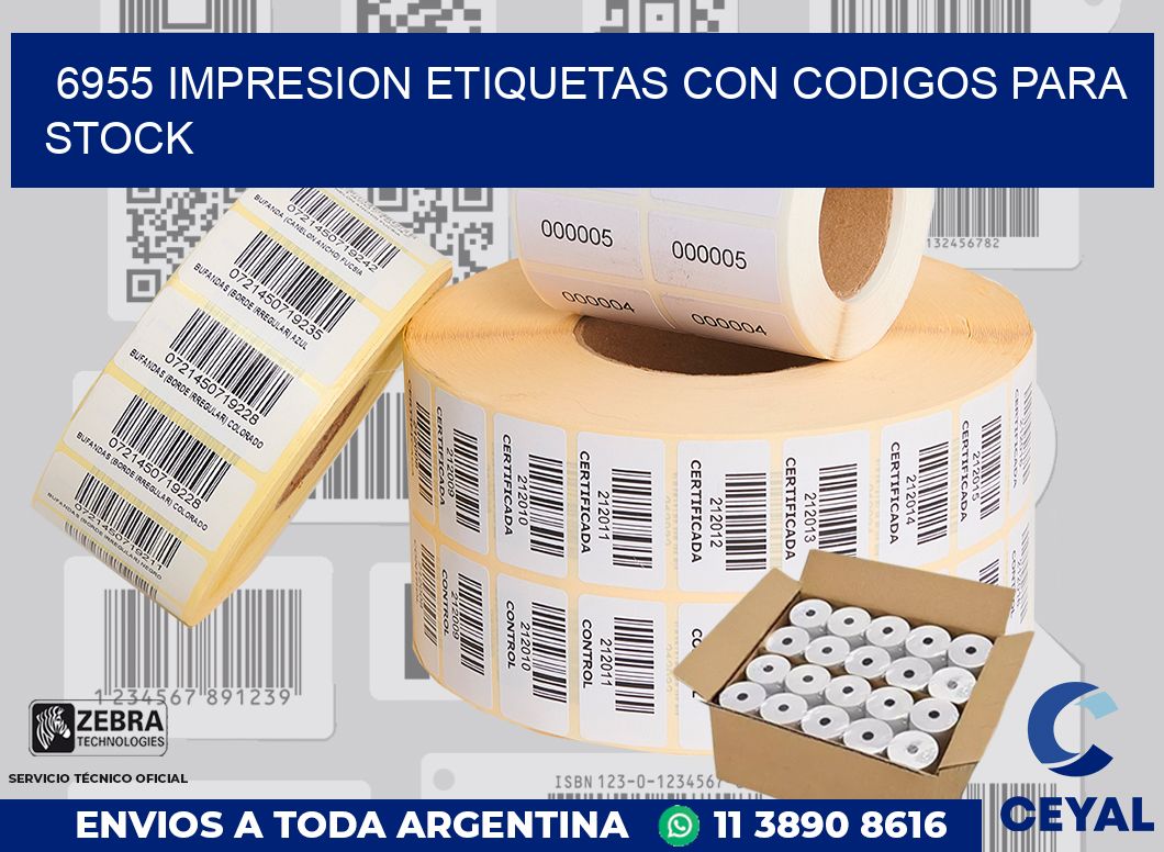 6955 IMPRESION ETIQUETAS CON CODIGOS PARA STOCK