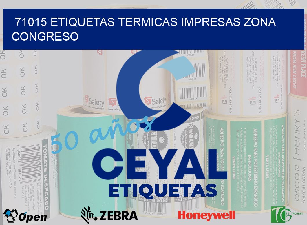 71015 ETIQUETAS TERMICAS IMPRESAS ZONA CONGRESO