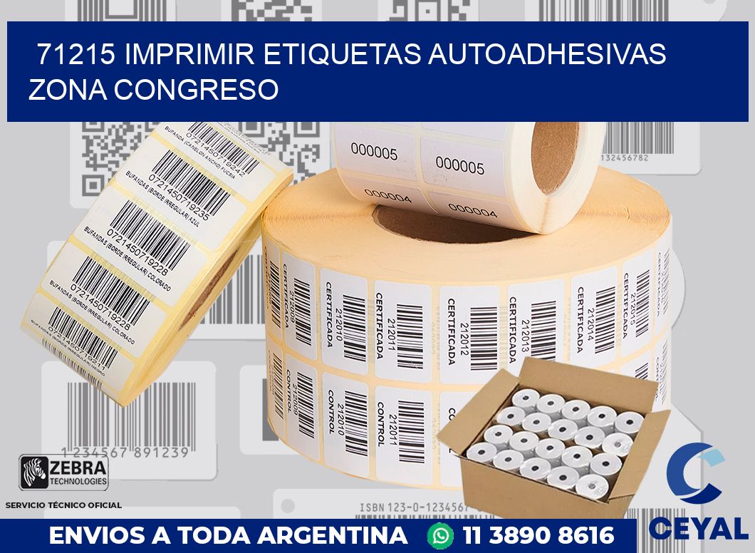 71215 IMPRIMIR ETIQUETAS AUTOADHESIVAS ZONA CONGRESO