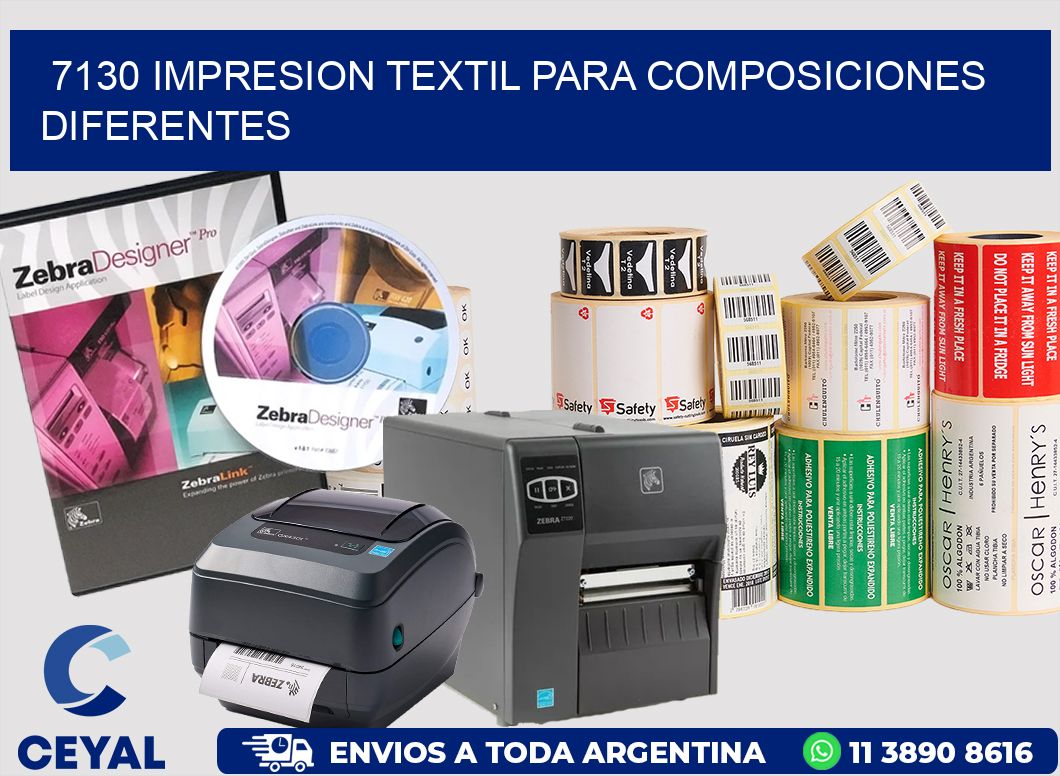 7130 IMPRESION TEXTIL PARA COMPOSICIONES DIFERENTES