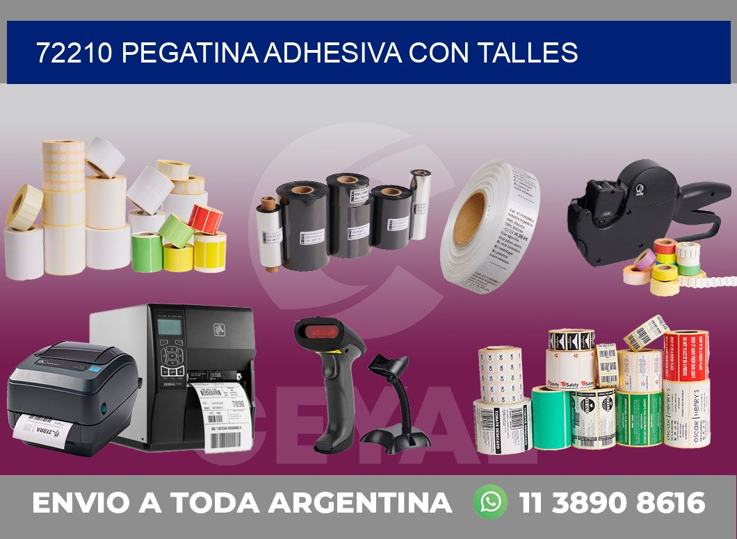 72210 PEGATINA ADHESIVA CON TALLES