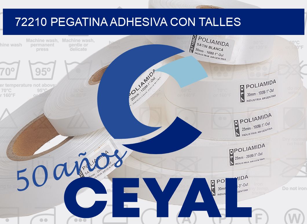 72210 PEGATINA ADHESIVA CON TALLES
