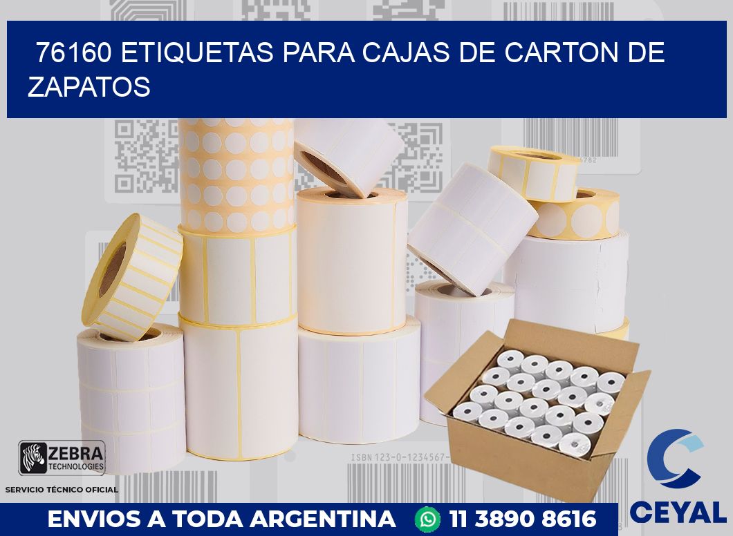 76160 ETIQUETAS PARA CAJAS DE CARTON DE ZAPATOS