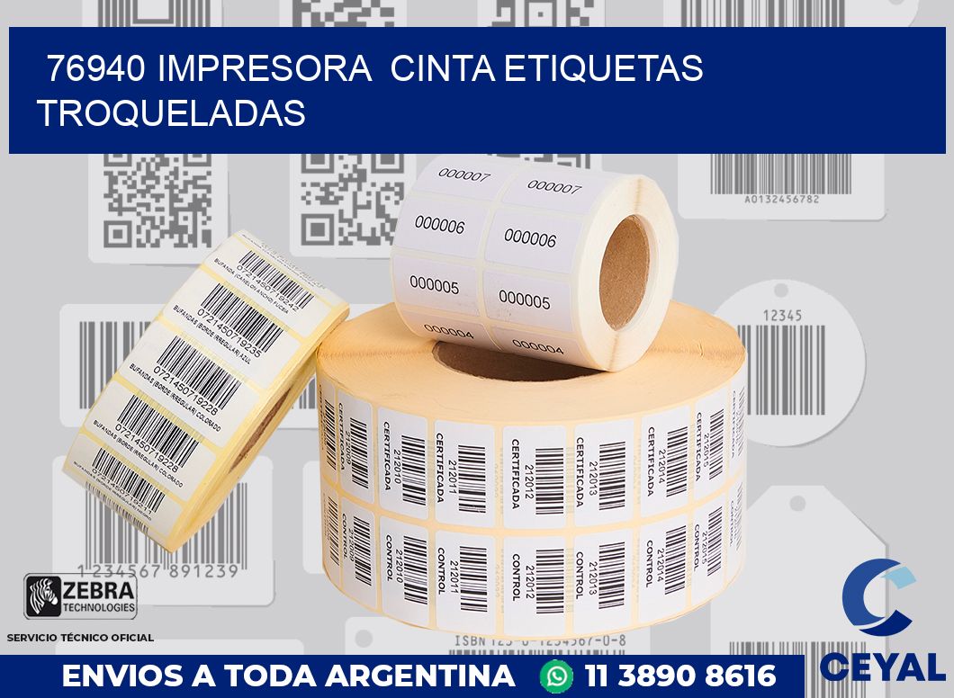 76940 impresora  cinta etiquetas troqueladas
