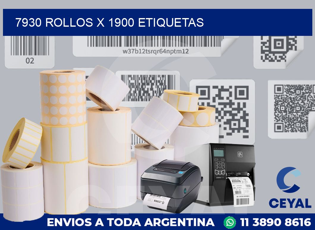 7930 Rollos x 1900 etiquetas