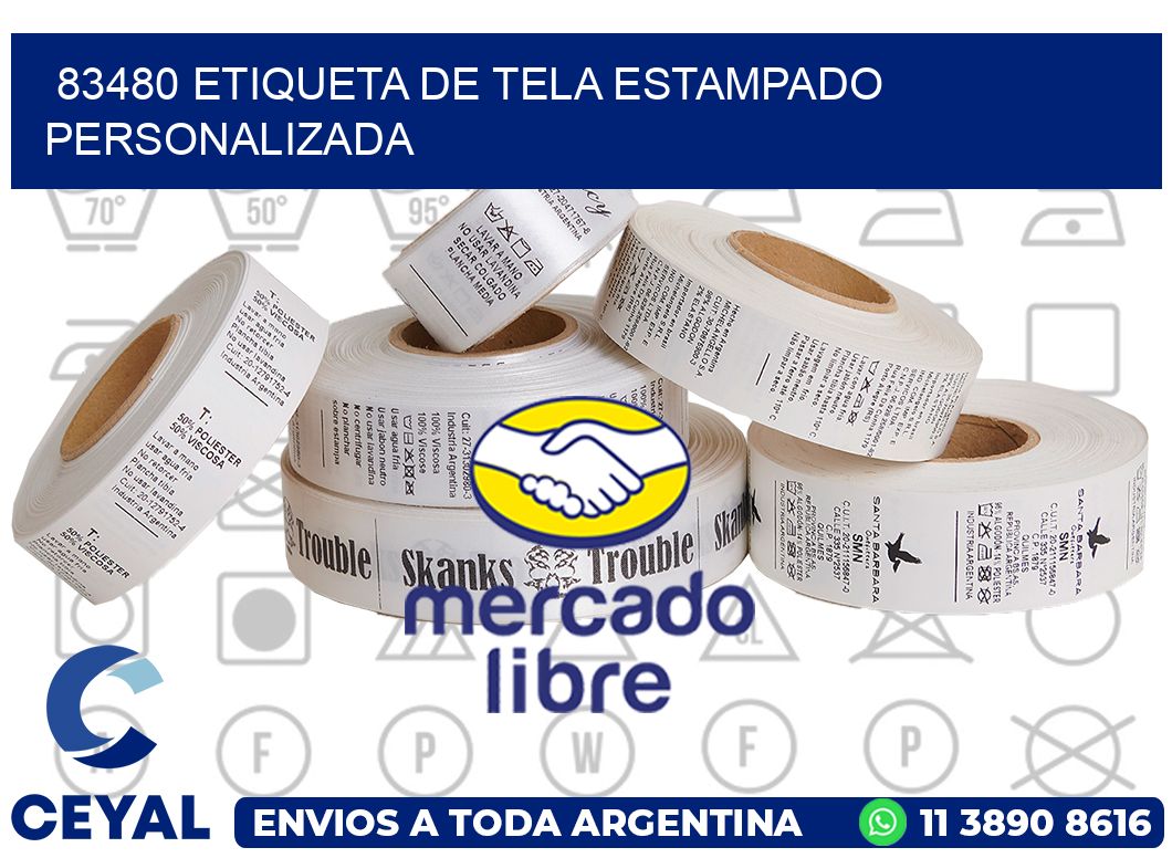 83480 ETIQUETA DE TELA ESTAMPADO PERSONALIZADA