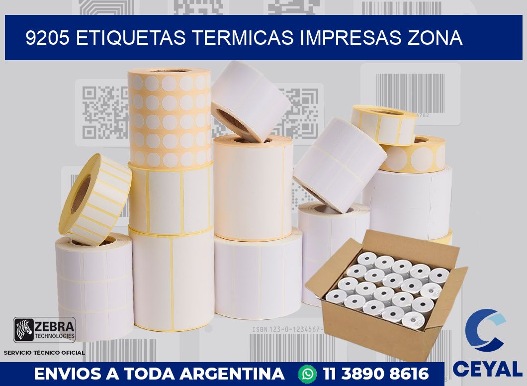 9205 ETIQUETAS TERMICAS IMPRESAS ZONA