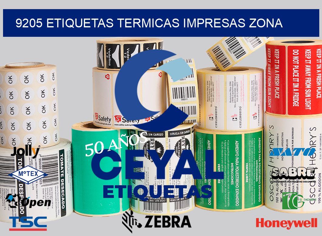 9205 ETIQUETAS TERMICAS IMPRESAS ZONA