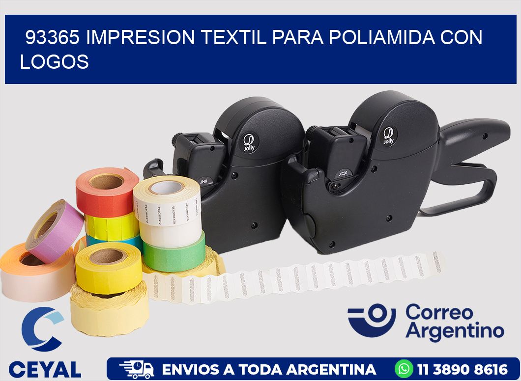 93365 IMPRESION TEXTIL PARA POLIAMIDA CON LOGOS