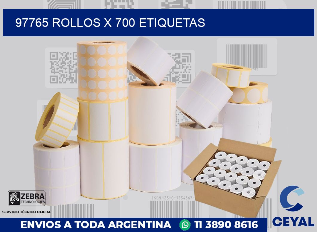 97765 Rollos x 700 etiquetas