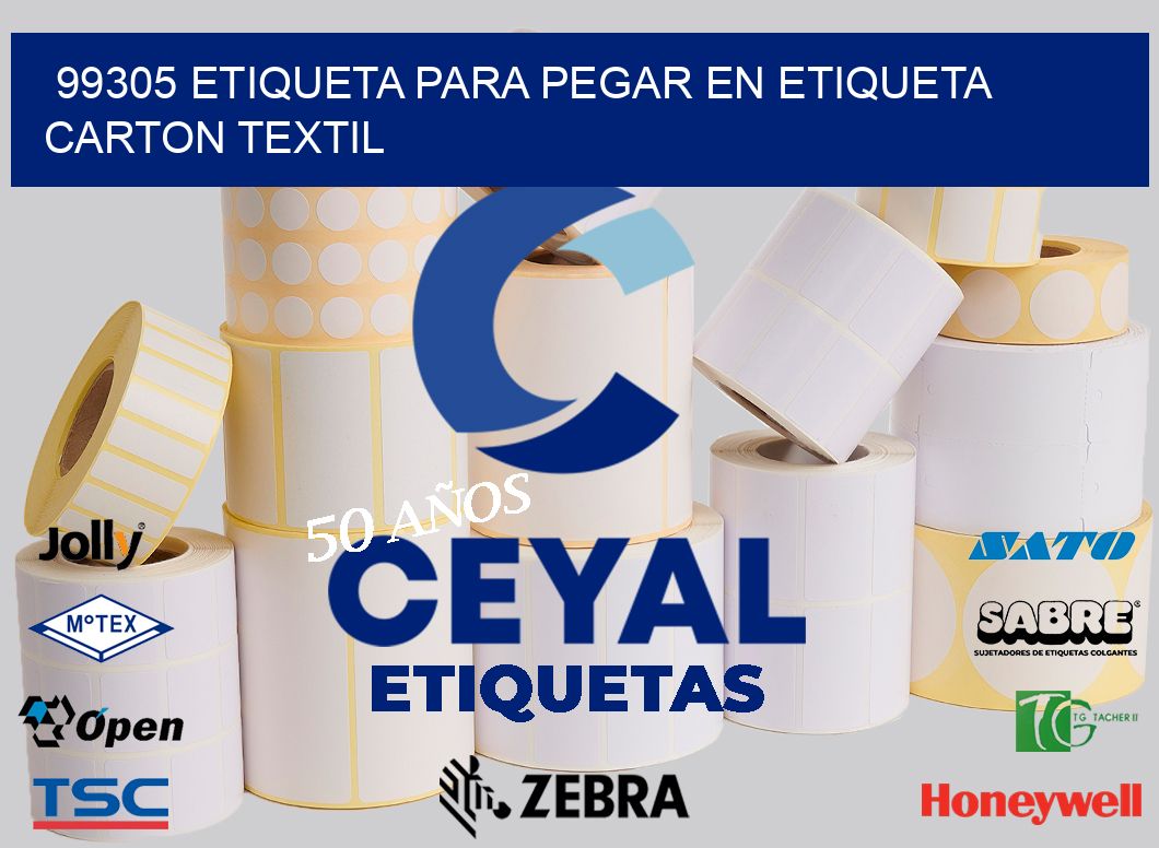 99305 ETIQUETA PARA PEGAR EN ETIQUETA CARTON TEXTIL