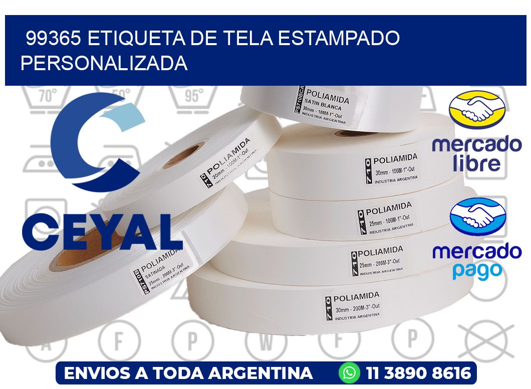 99365 ETIQUETA DE TELA ESTAMPADO PERSONALIZADA