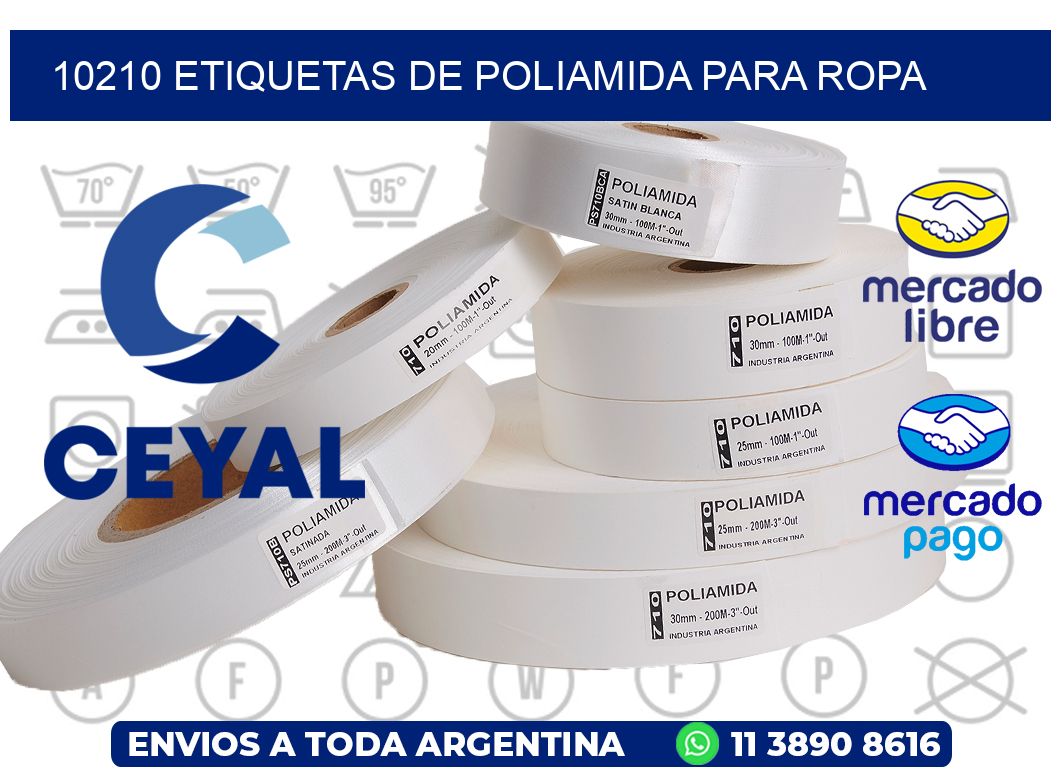 10210 ETIQUETAS DE POLIAMIDA PARA ROPA