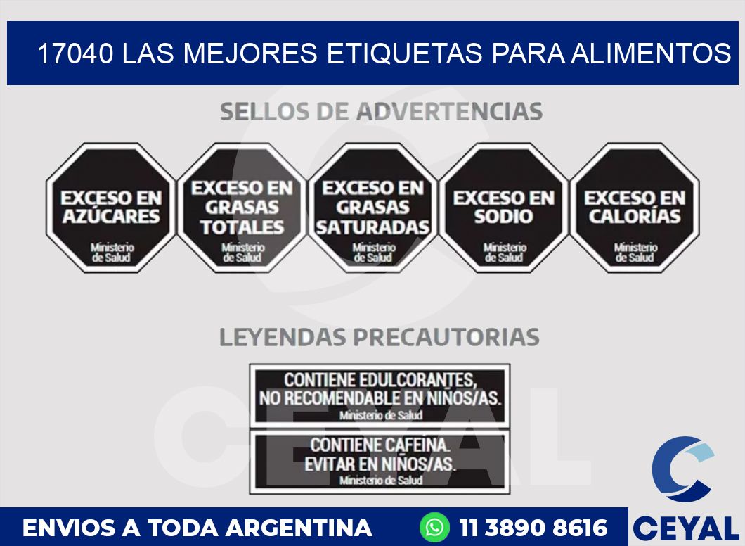 17040 LAS MEJORES ETIQUETAS PARA ALIMENTOS