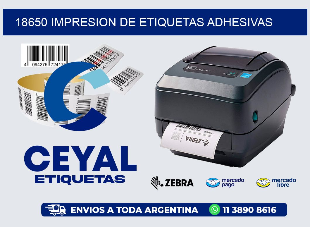 18650 IMPRESION DE ETIQUETAS ADHESIVAS