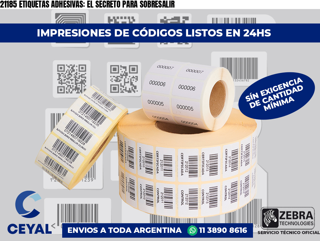 21185 ETIQUETAS ADHESIVAS: EL SECRETO PARA SOBRESALIR