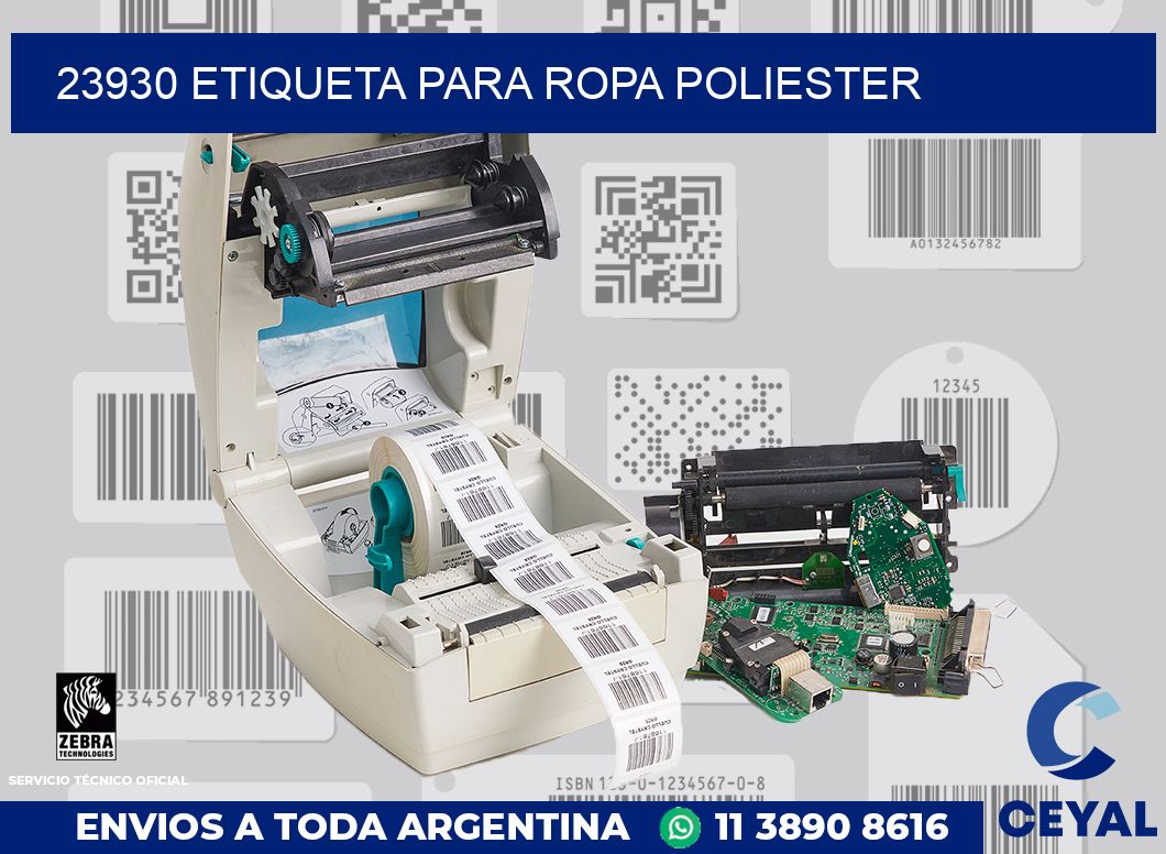 23930 ETIQUETA PARA ROPA POLIESTER