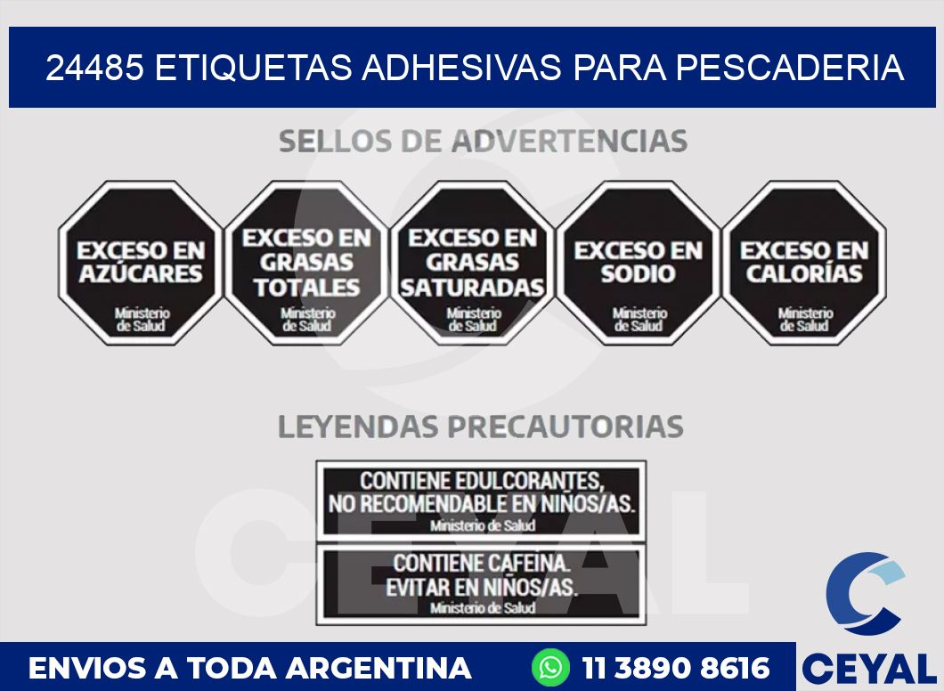24485 ETIQUETAS ADHESIVAS PARA PESCADERIA