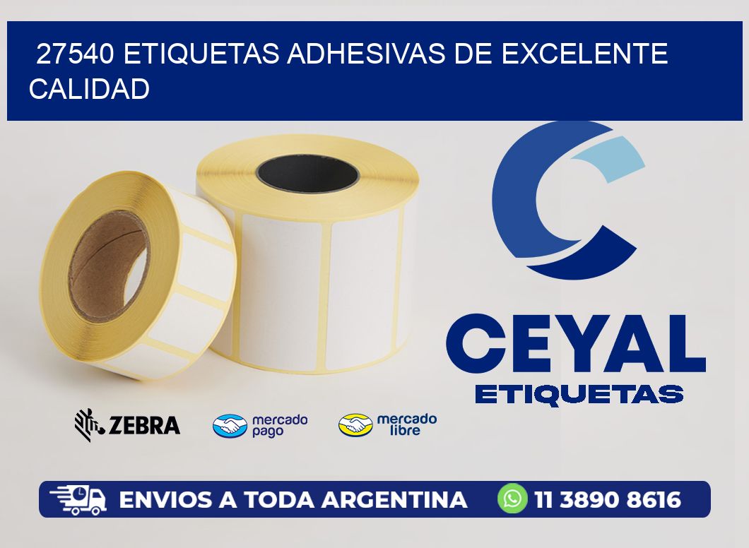 27540 ETIQUETAS ADHESIVAS DE EXCELENTE CALIDAD