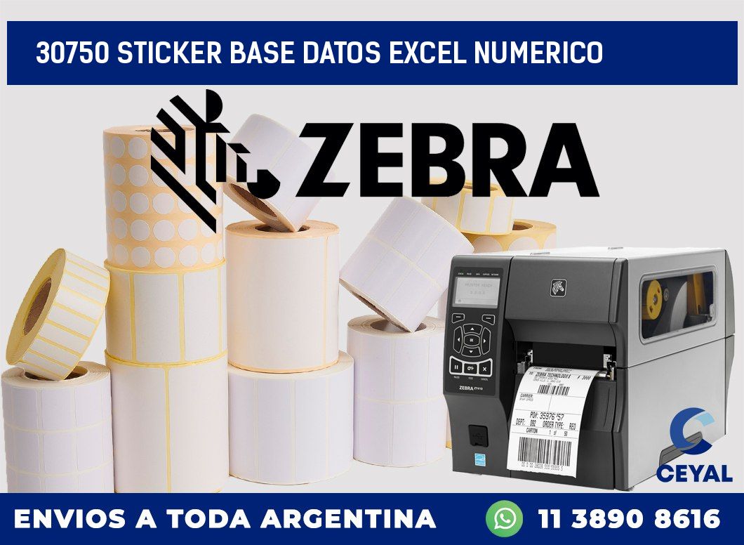 30750 sticker base datos excel numerico