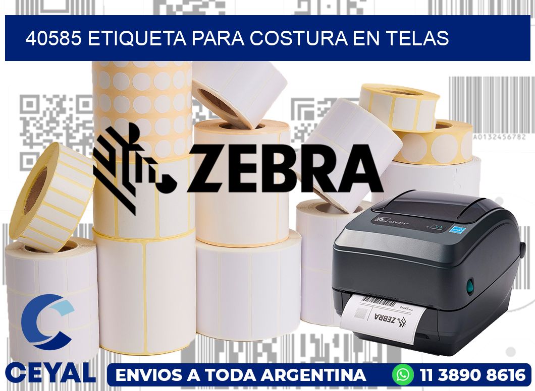 40585 ETIQUETA PARA COSTURA EN TELAS