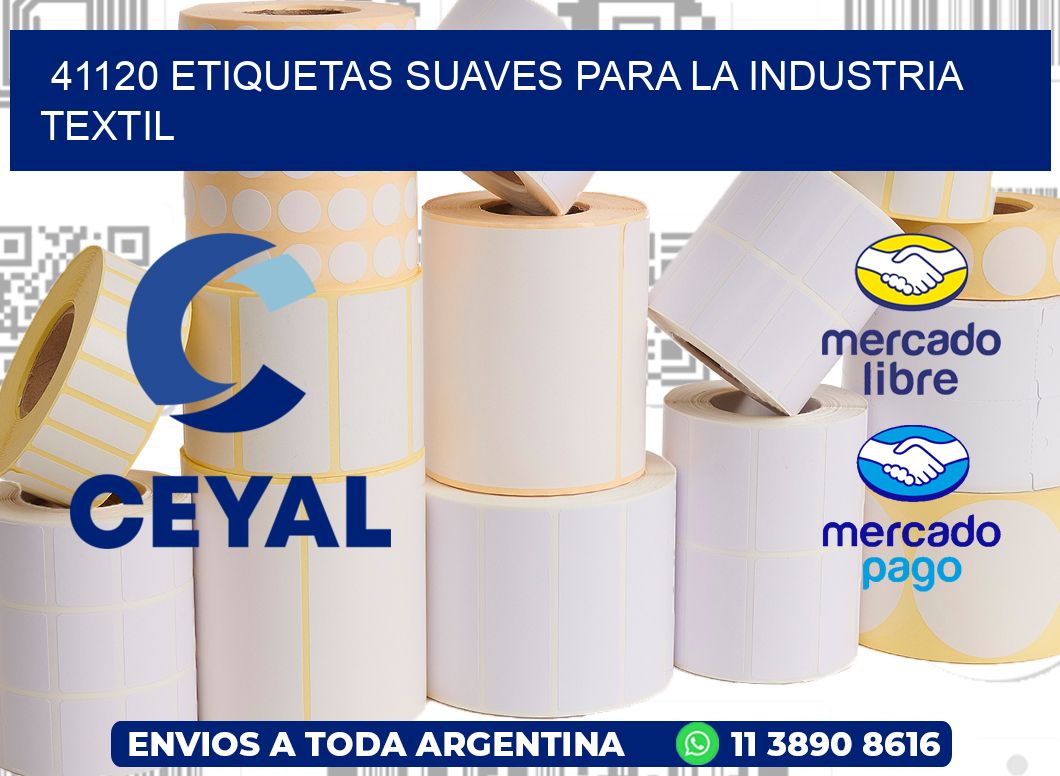 41120 ETIQUETAS SUAVES PARA LA INDUSTRIA TEXTIL