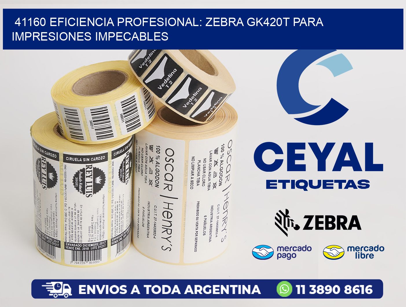 41160 Eficiencia Profesional: Zebra GK420T para Impresiones Impecables
