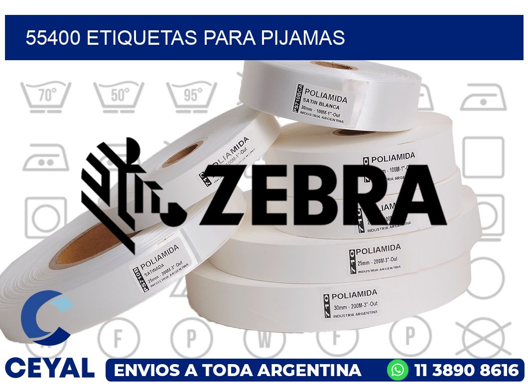 55400 ETIQUETAS PARA PIJAMAS